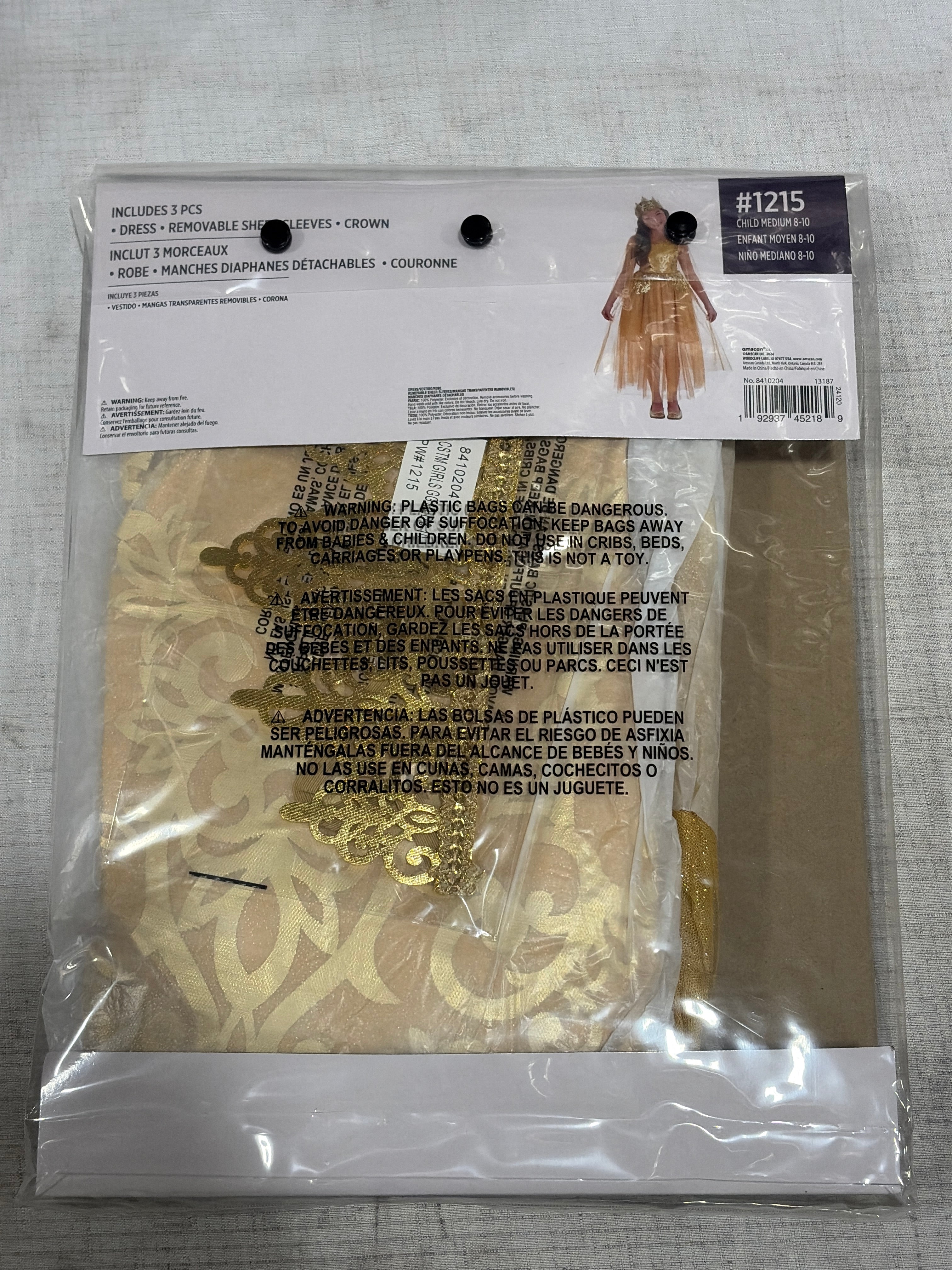 Enchanted Golden Princess Costume for Girls
