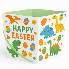 Rainbow Easter Paper Pail with Inspirational Design
