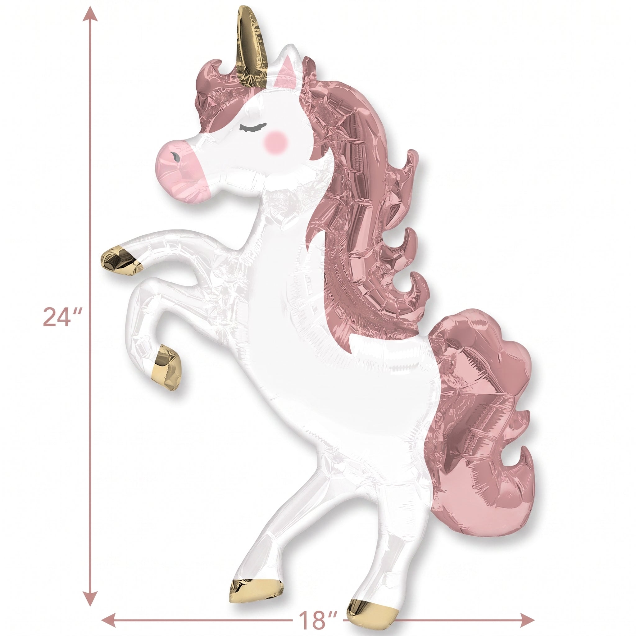 Enchanting Air-Filled Unicorn Foil Balloon - 8-Inch