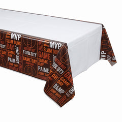 "Nothin' But Net" Basketball Plastic Table Cover