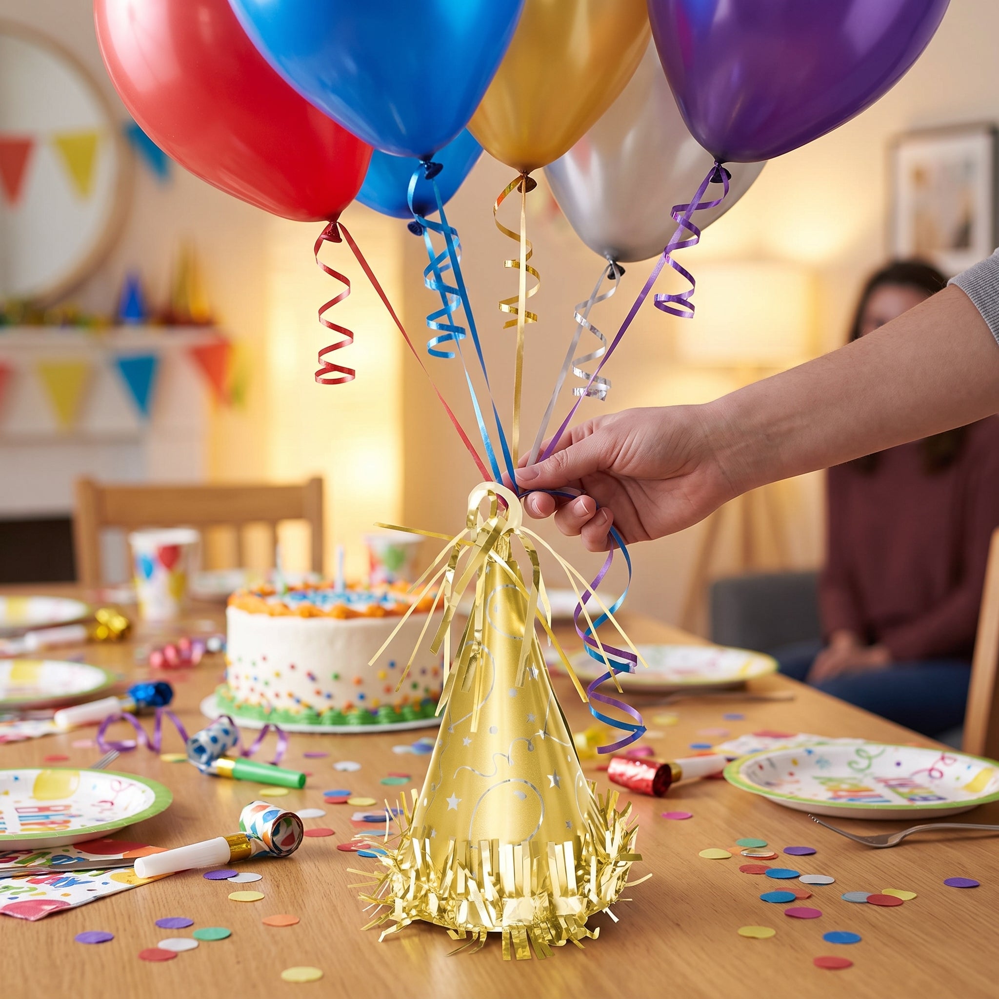 Elegant Gold Party Balloon Weight Hat