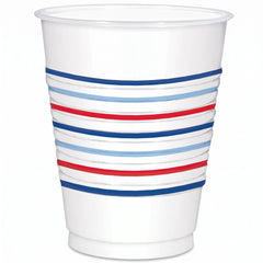 Americana Plaid Patriotic Plastic Cups 18oz, 25ct