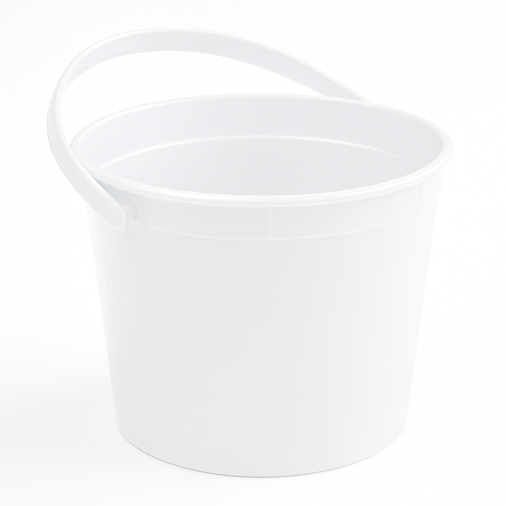 White Plastic Party Favor Bucket