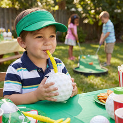 Golf Ball Sippy Cup with Straw