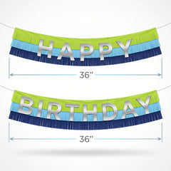 Modern Fringe Happy Birthday Banner