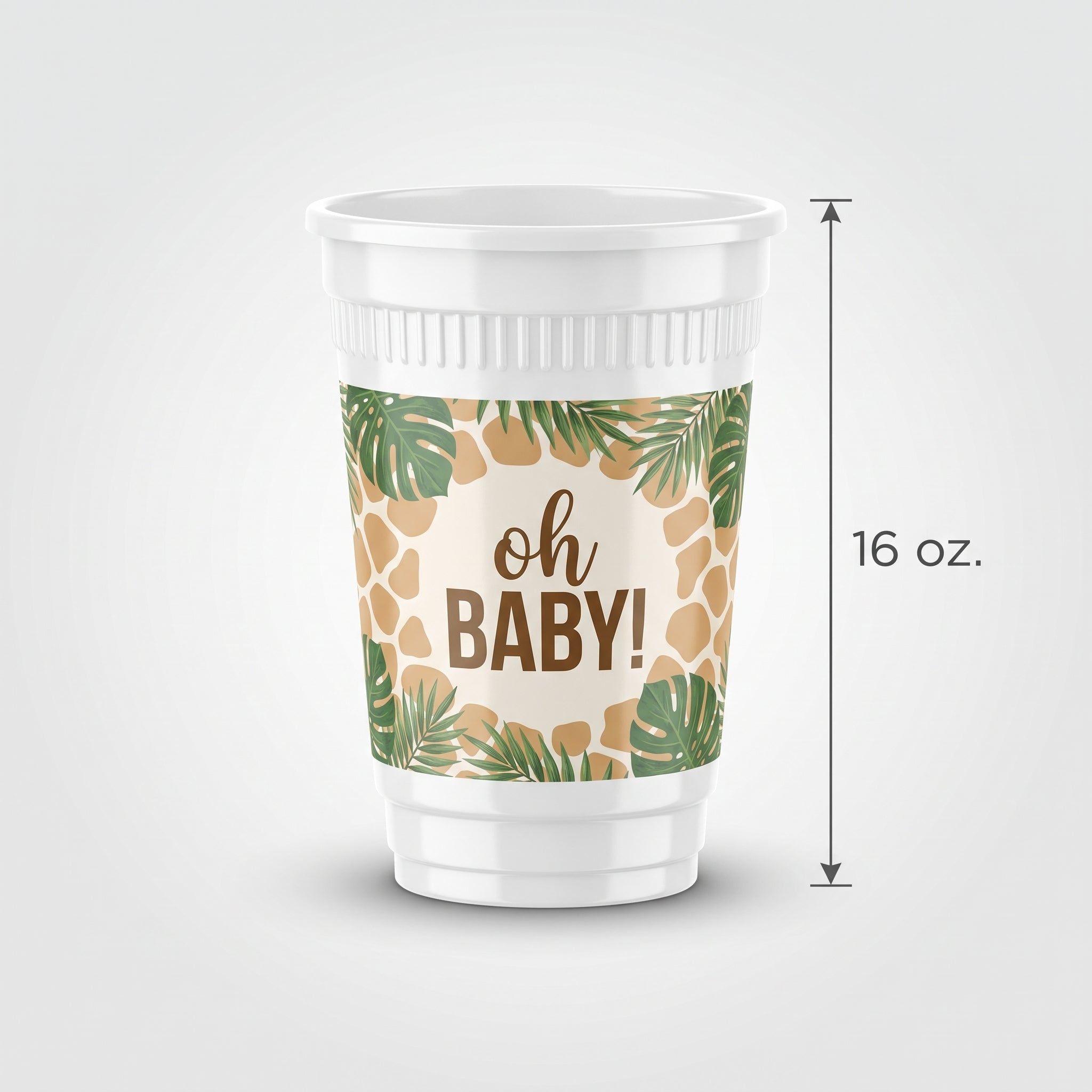 Jungle Safari Baby Shower Plastic Cups - 16oz