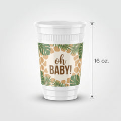 Jungle Safari Baby Shower Plastic Cups - 16oz