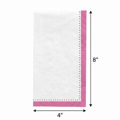 Bright Pink Premium Buffet Napkins - 8 In. x 4 In.