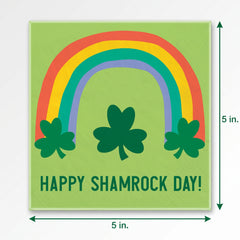 Happy Shamrock Day Beverage Napkins - 5 In. X 5 In.
