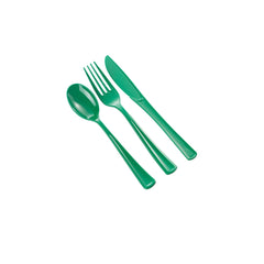 Emerald Green Cutlery Combo Pack - 24 Ct.