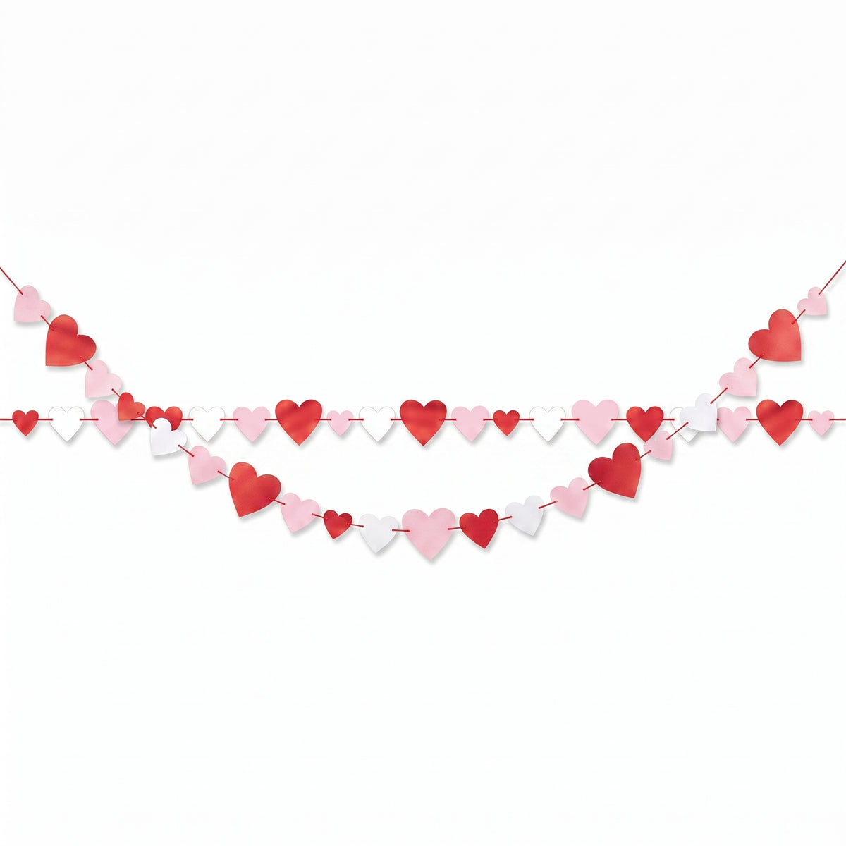 Valentine's Day Heart Garland Decoration, 12-ft