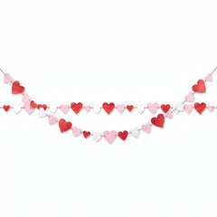 Valentine's Day Heart Garland Decoration, 12-ft