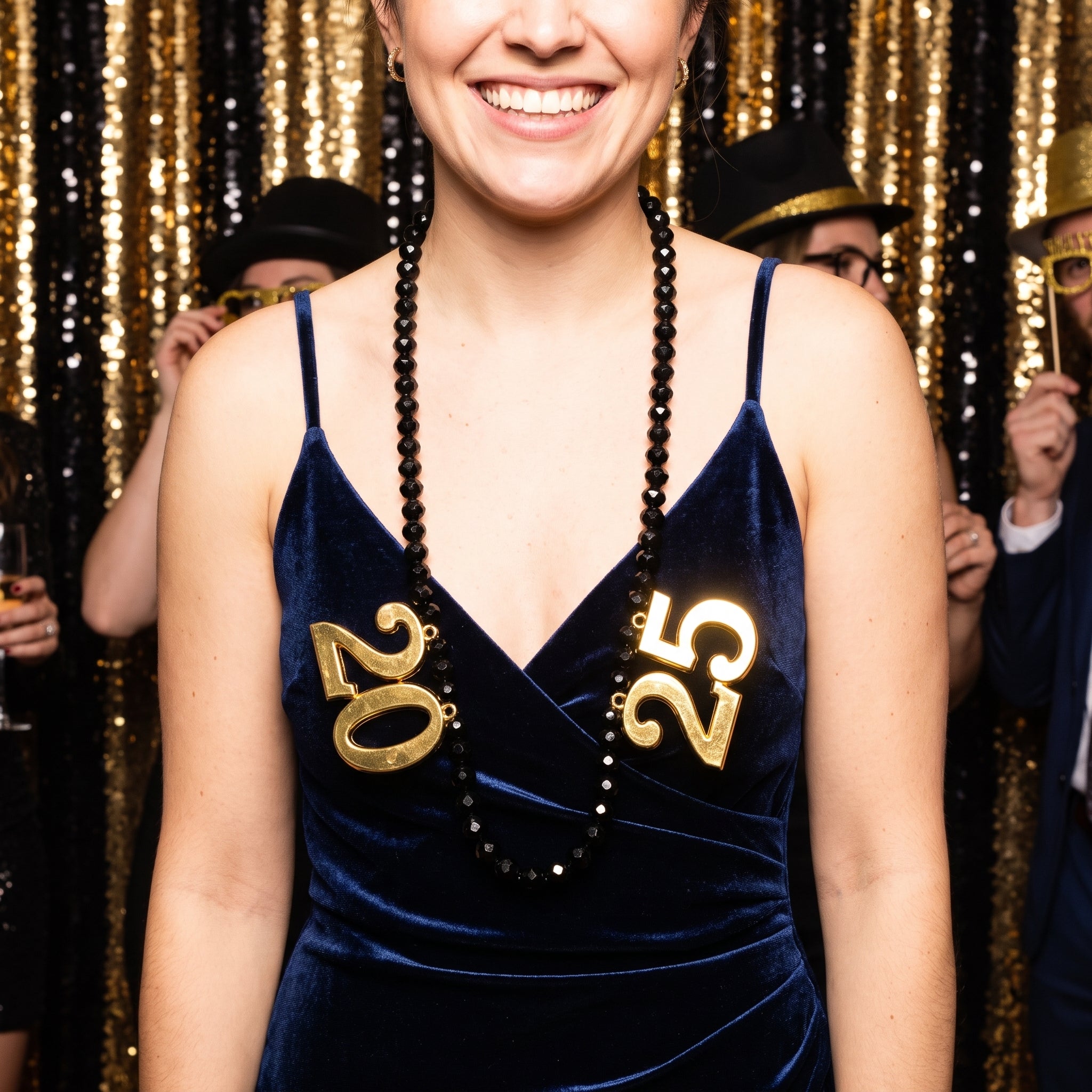 2025 New Year's Eve Celebration Bead Necklace