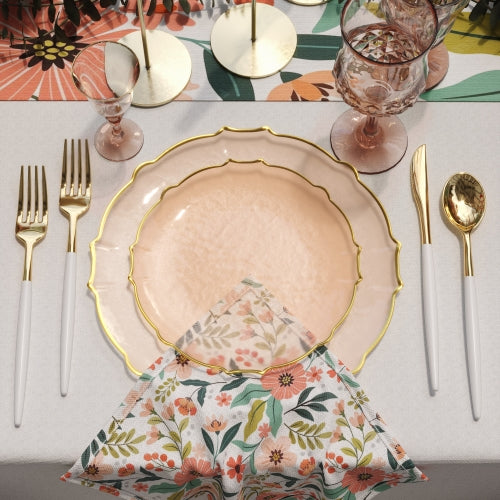 Rosé/Gold Petal Plates - Combo Pack 20/20