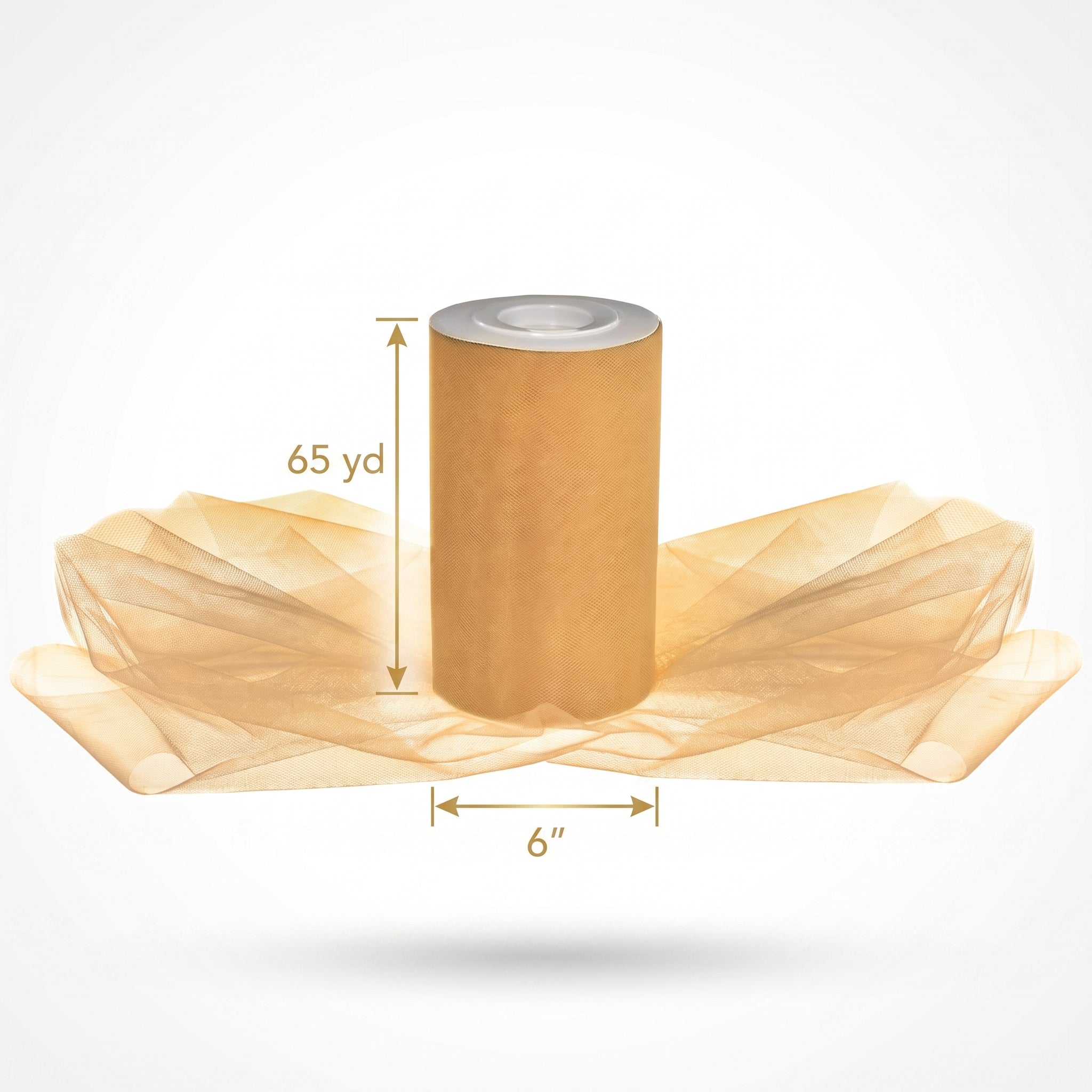 Elegant Gold Tulle Spool for Weddings