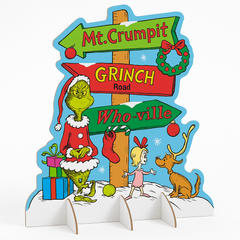 Dr. Seuss Grinch Directional Sign Table Centerpiece