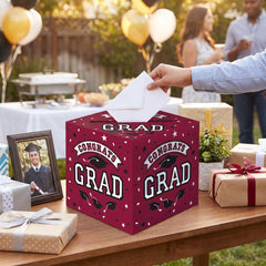 Maroon Graduation Cardholder Box