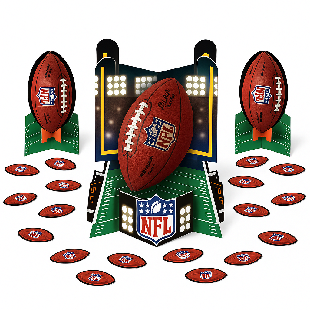 NFL Football Table Decorating Kit with Centerpieces & Confetti