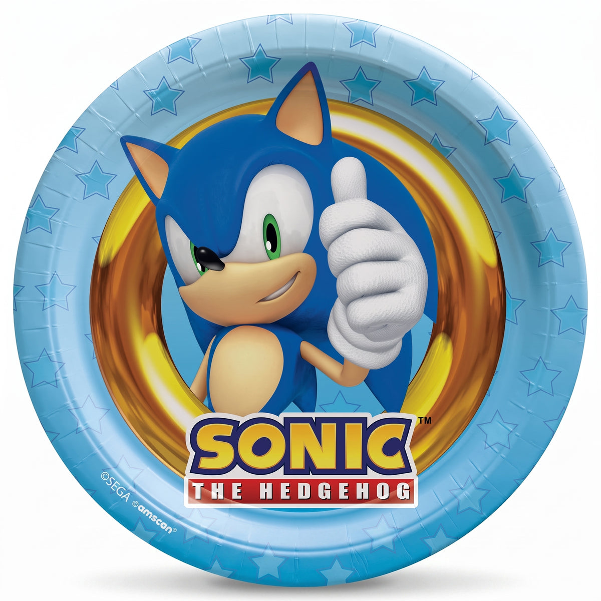 Sonic the Hedgehog 7" Round Paper Plates