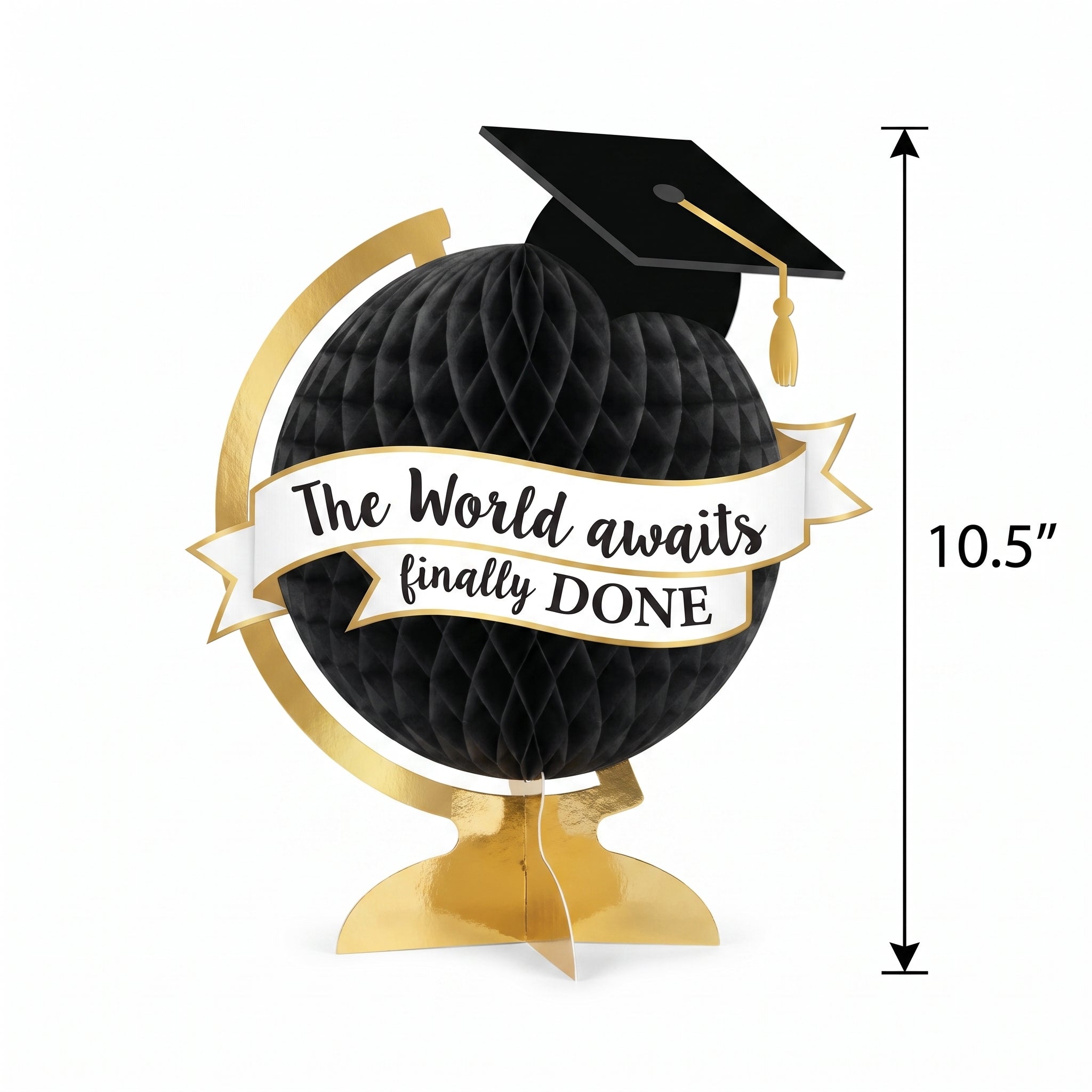 Graduation Globe Honeycomb Centerpiece