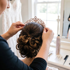 Elegant Rose Gold Gemstone Tiara for Weddings