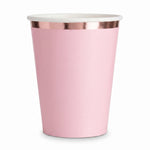 Elegant Rose Gold Trim 12oz Paper Cups