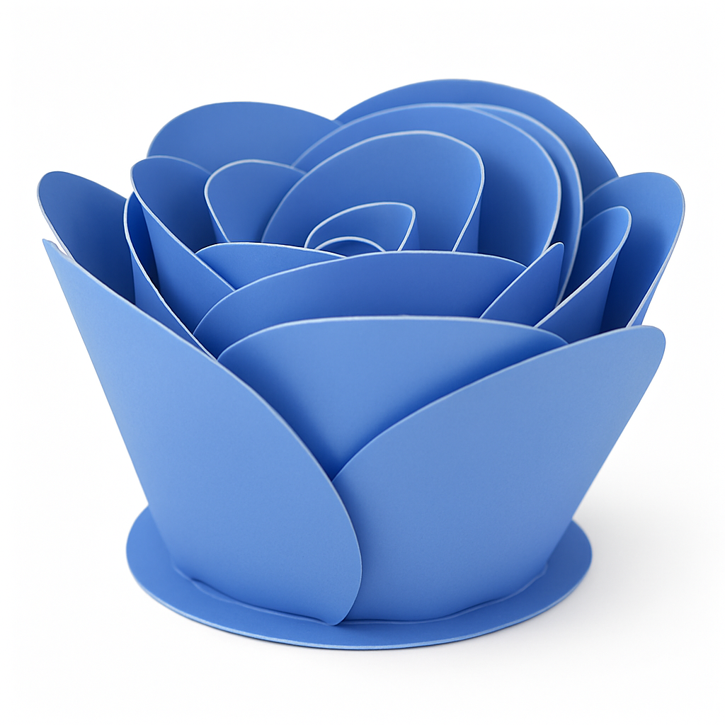 Elegant 3D Paper Rose Centerpieces - Pack of 8