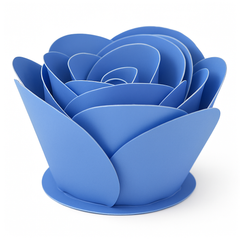 Elegant 3D Paper Rose Centerpieces - Pack of 8