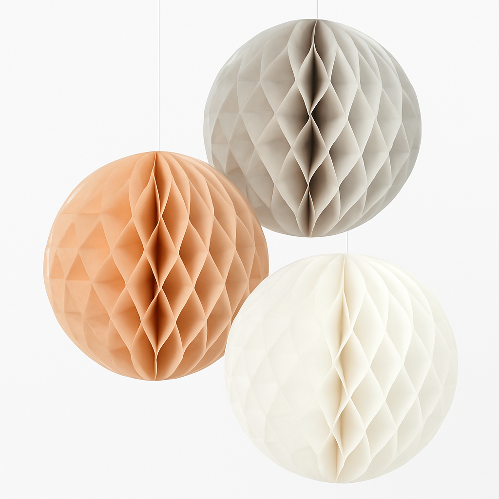 Blush & Neutral Honeycomb Decoration Kit - 12"