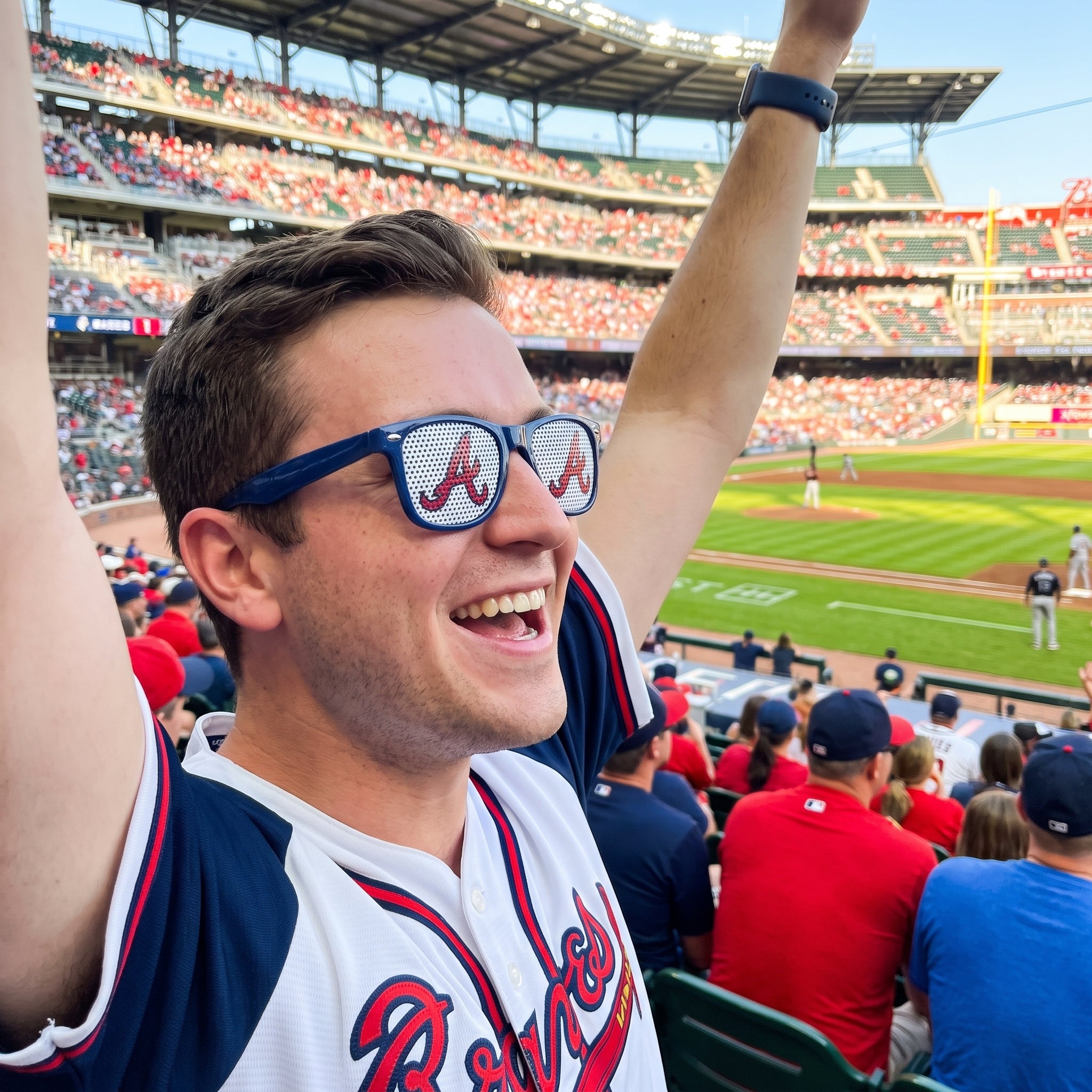 Atlanta Braves Fan Sunglasses