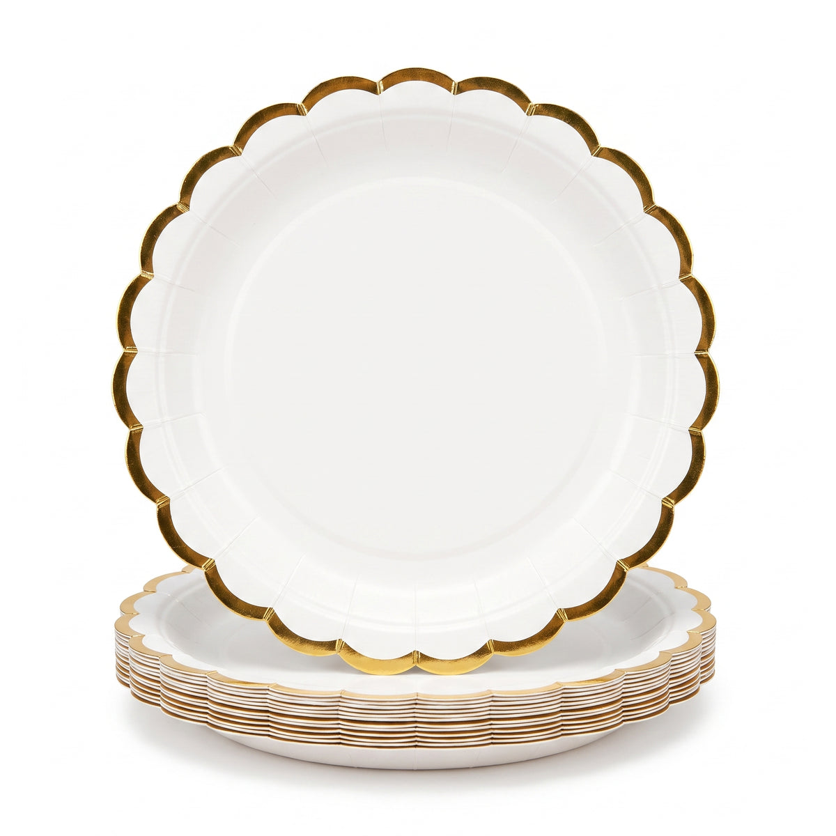 Elegant White 10" Round Paper Plates