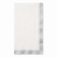 Premium Silver Guest Towel Napkins - 20 Count