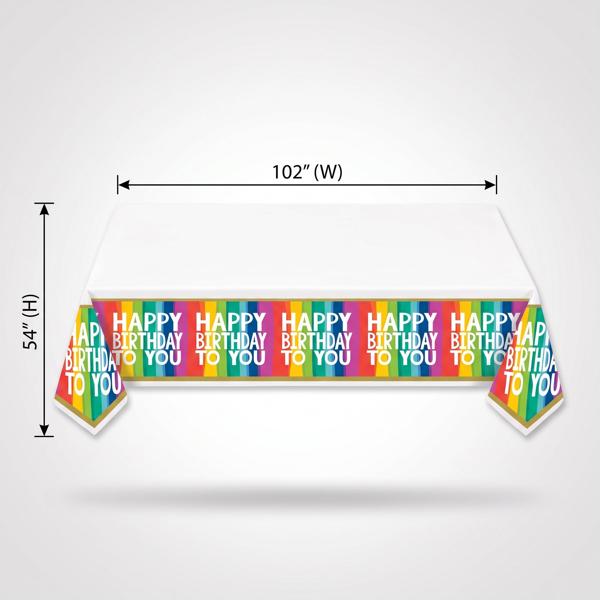 Rainbow Wishes Birthday Plastic Table Cover