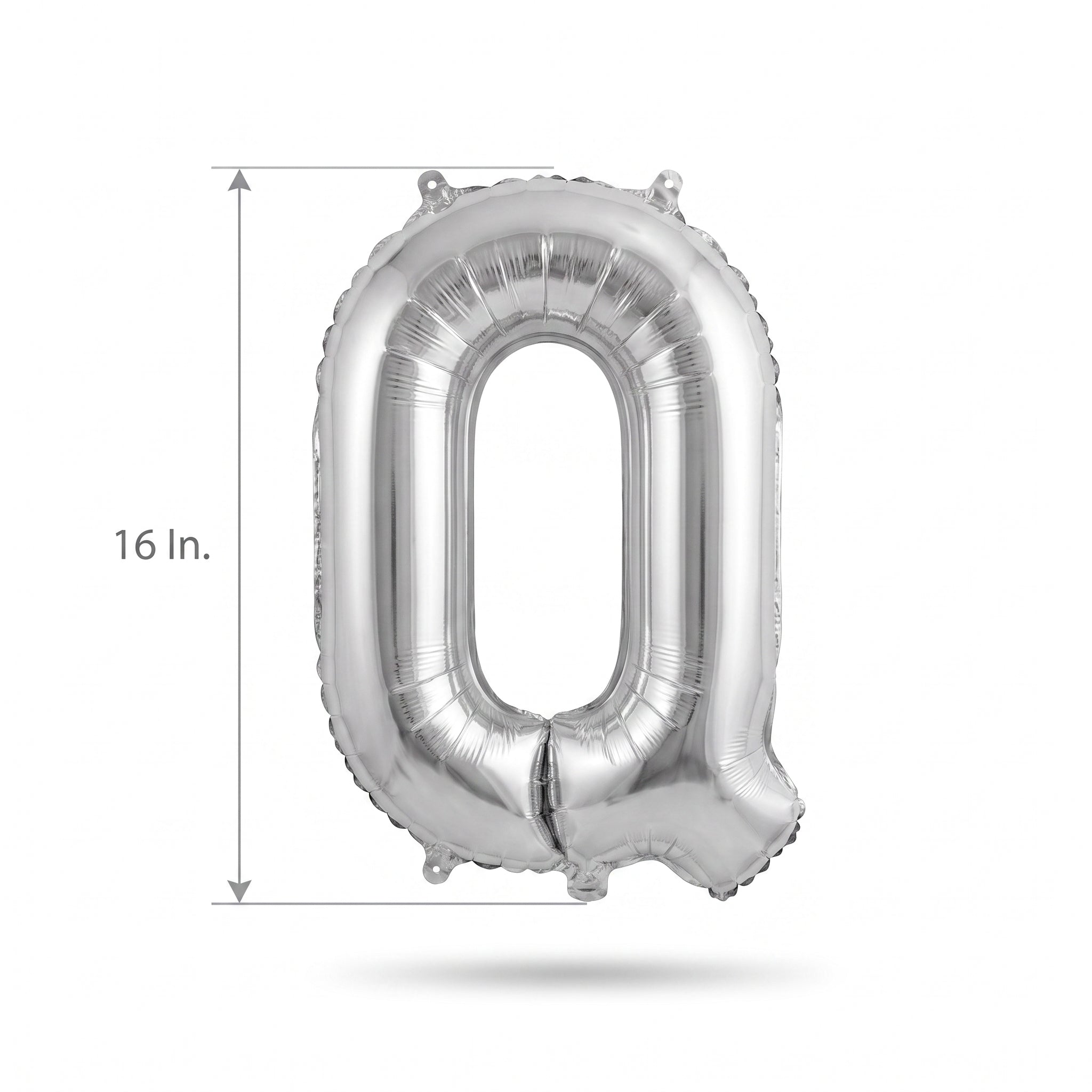 Silver Foil Letter Balloon "Q" - Air Filled