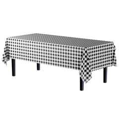 54 In. x 300 Ft. Cut to Size Table Cover | Black Gingham