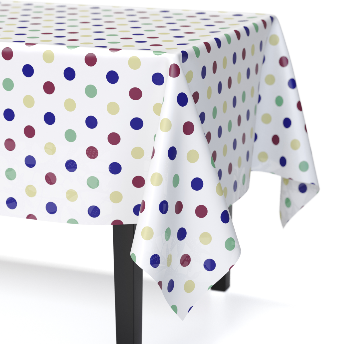 Multi Colored Polka Dot Plastic Table Covers | 6 Pack