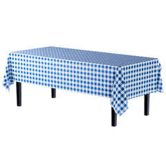 54 In. x 300 Ft. Cut to Size Table Cover | Blue Gingham