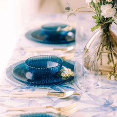 9 In. Sapphire Gemstone Plastic Plates | 120 Count