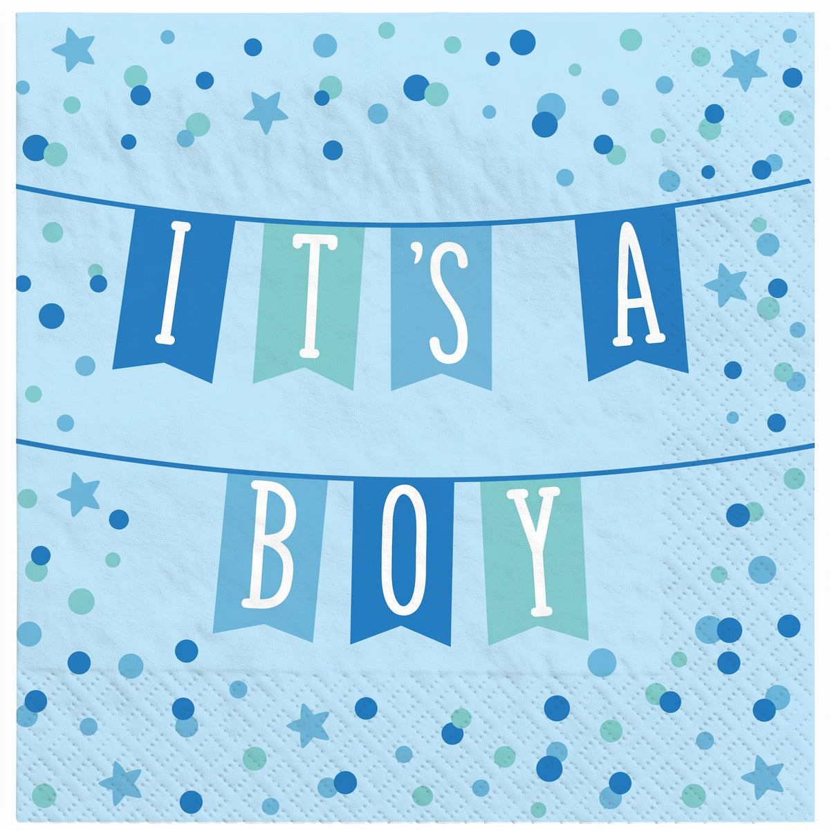 It's a Boy Baby Shower Luncheon Napkins - 6.5 In. x 6.5 In.