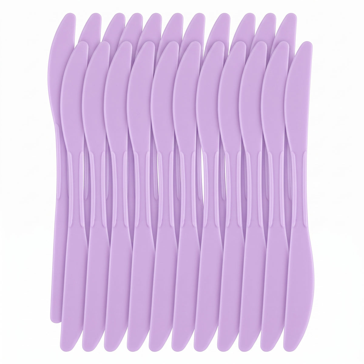 Lavender Plastic Knives - 7.5 In. | 20 Count