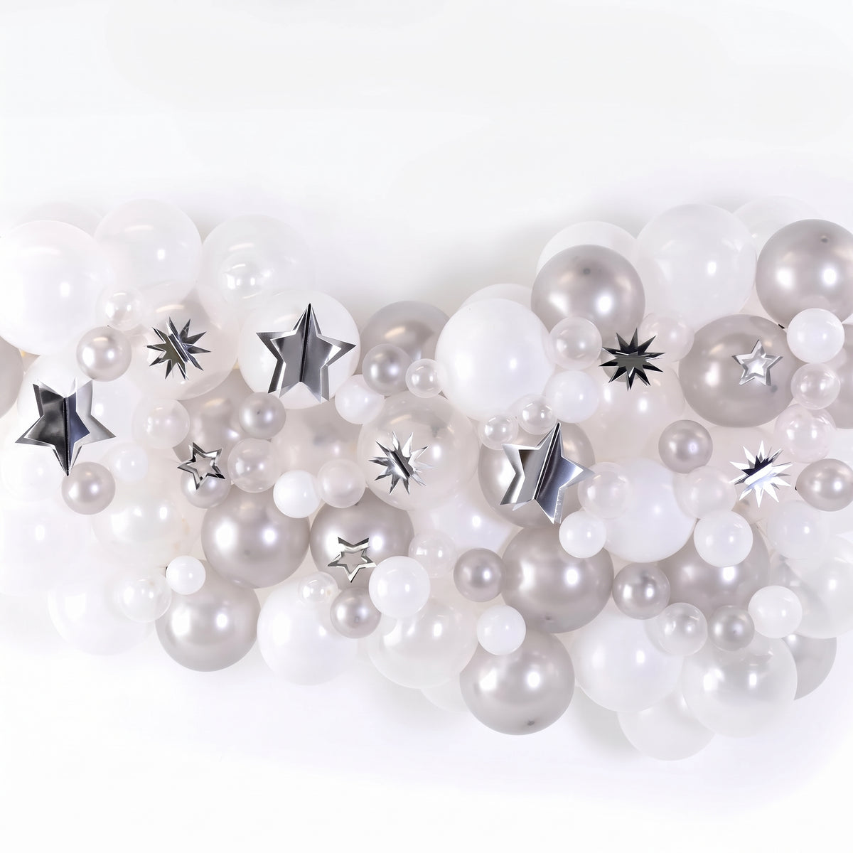 Silver Star Accent Balloon Decor Kit