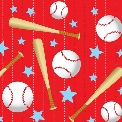 Baseball Print Plastic Table Covers | 6 Pack