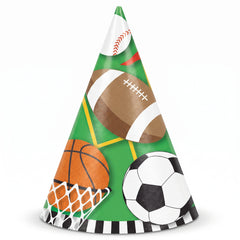 All-Star Sports Cone Party Hat - Pack of 8