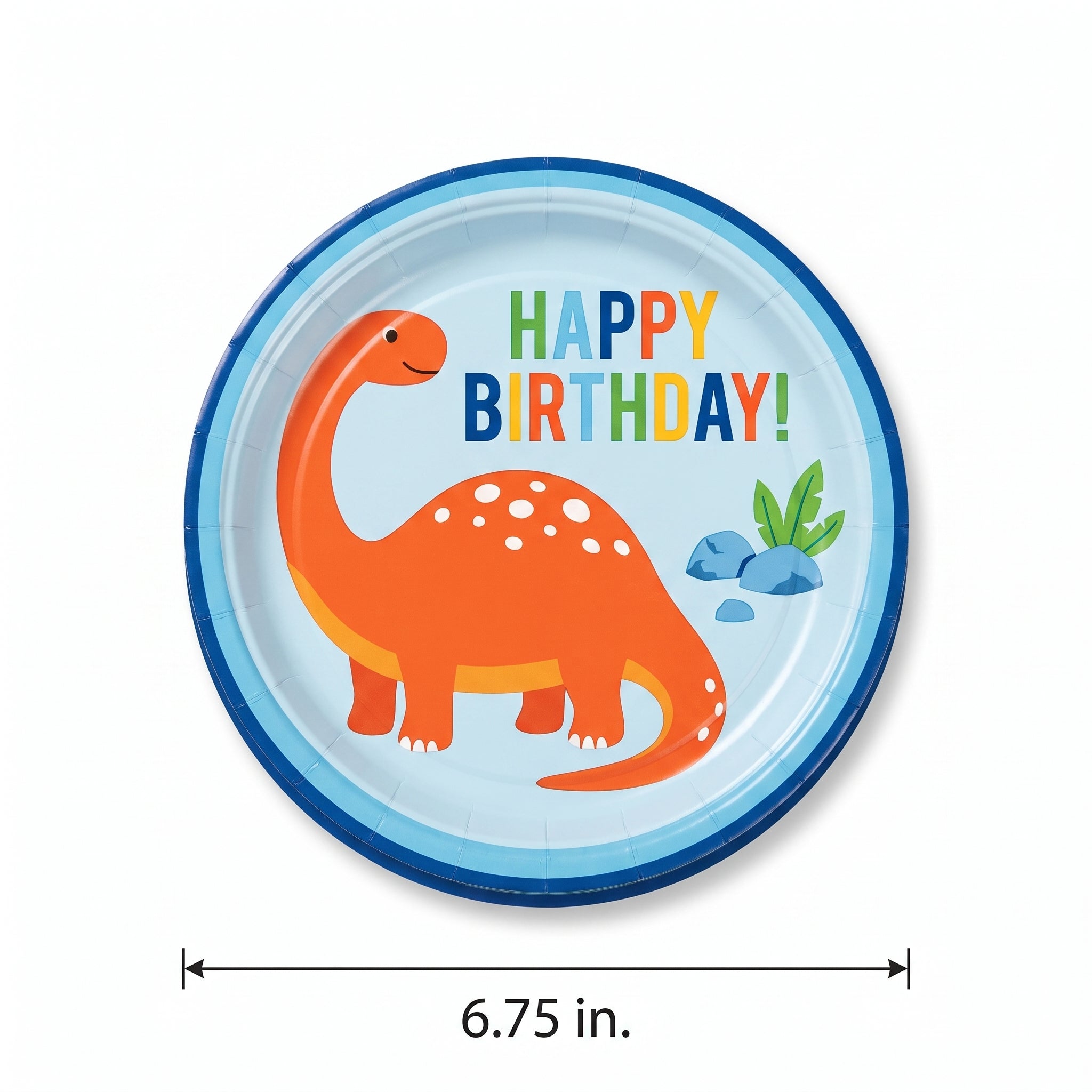 Dino-Mite Birthday Paper Plates - 6.75" (8 Count)