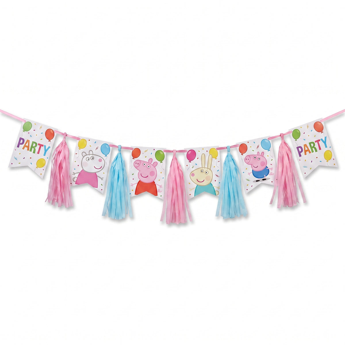Peppa Pig Confetti Tassel Garland Decoration for Kids