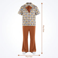 1960s Men's Plus Size Disco Costume Set
