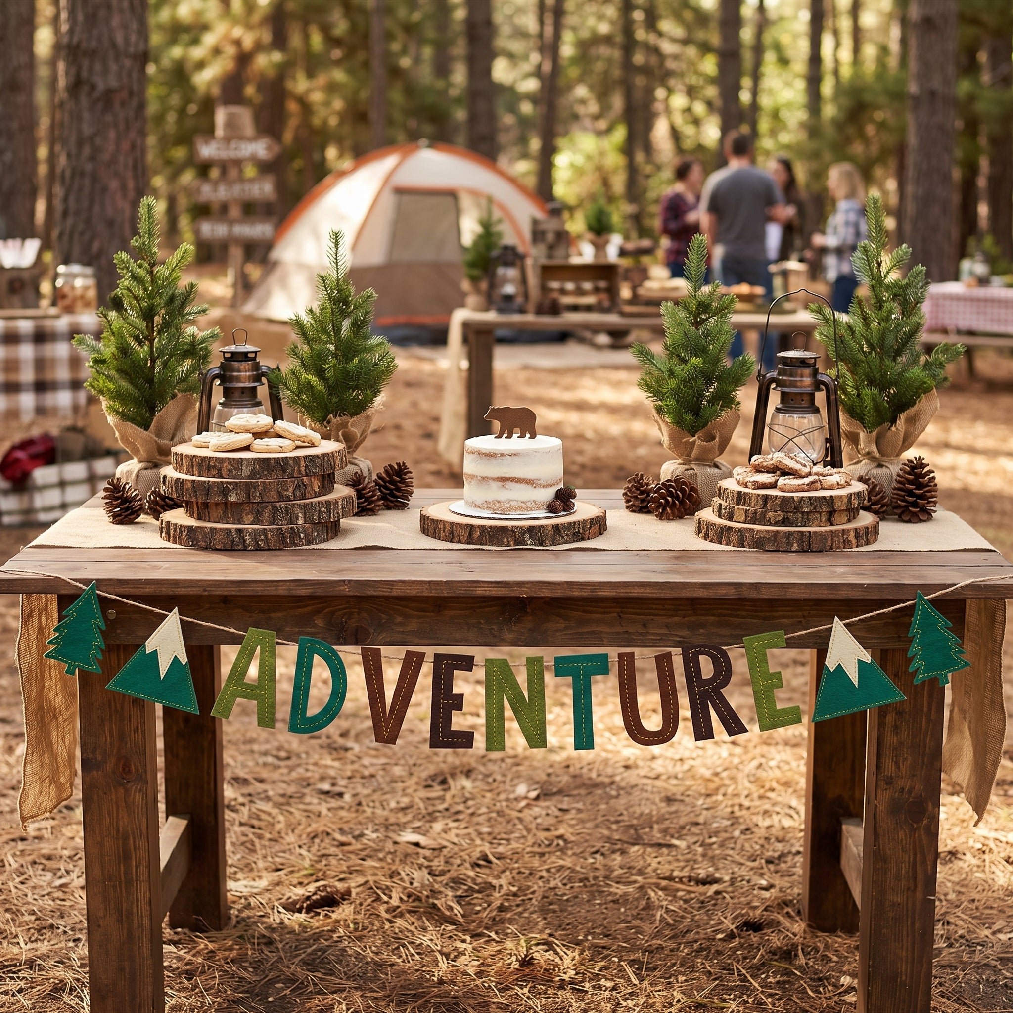 Adventure Wilderness Felt Letter Banner for Baby's First Birthday