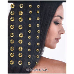 Gold Hair Gems Set - 50 Piece Set