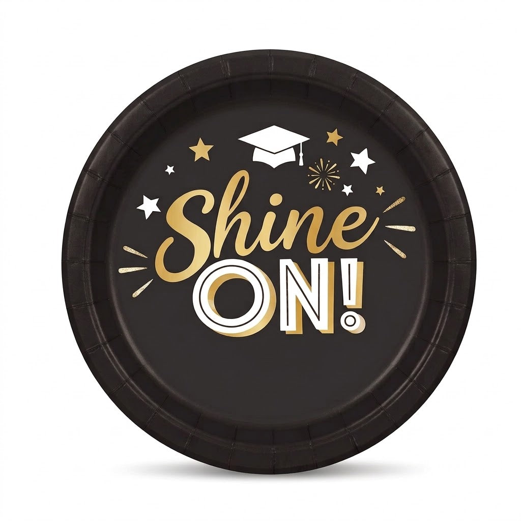 Shine On Graduation Paper Plates - 6.75"