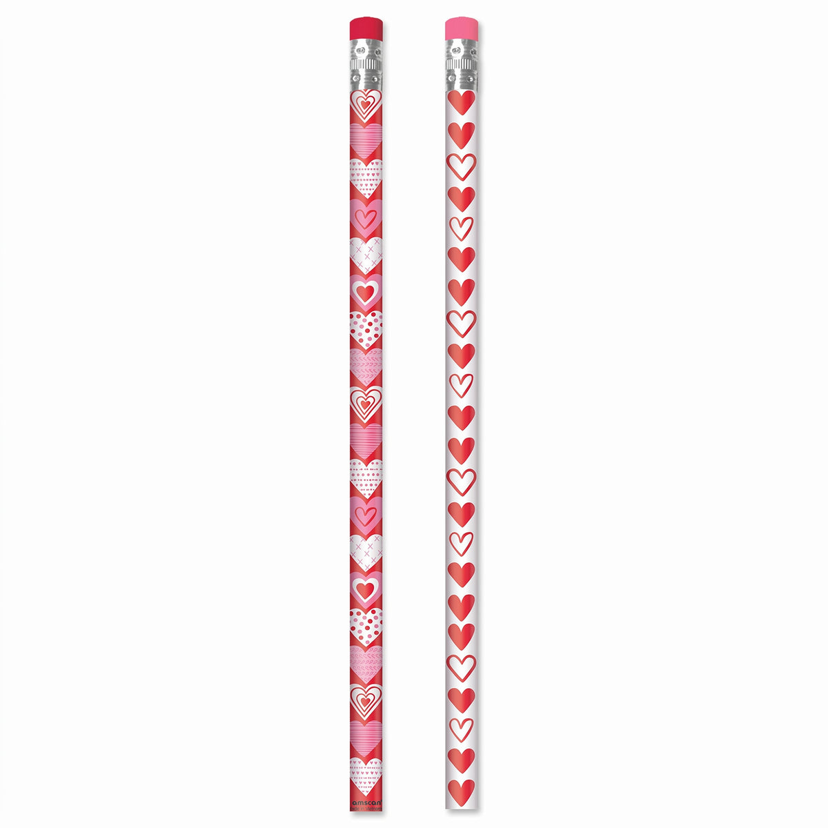 Valentine's Day Heart Pencils - 24 Pack